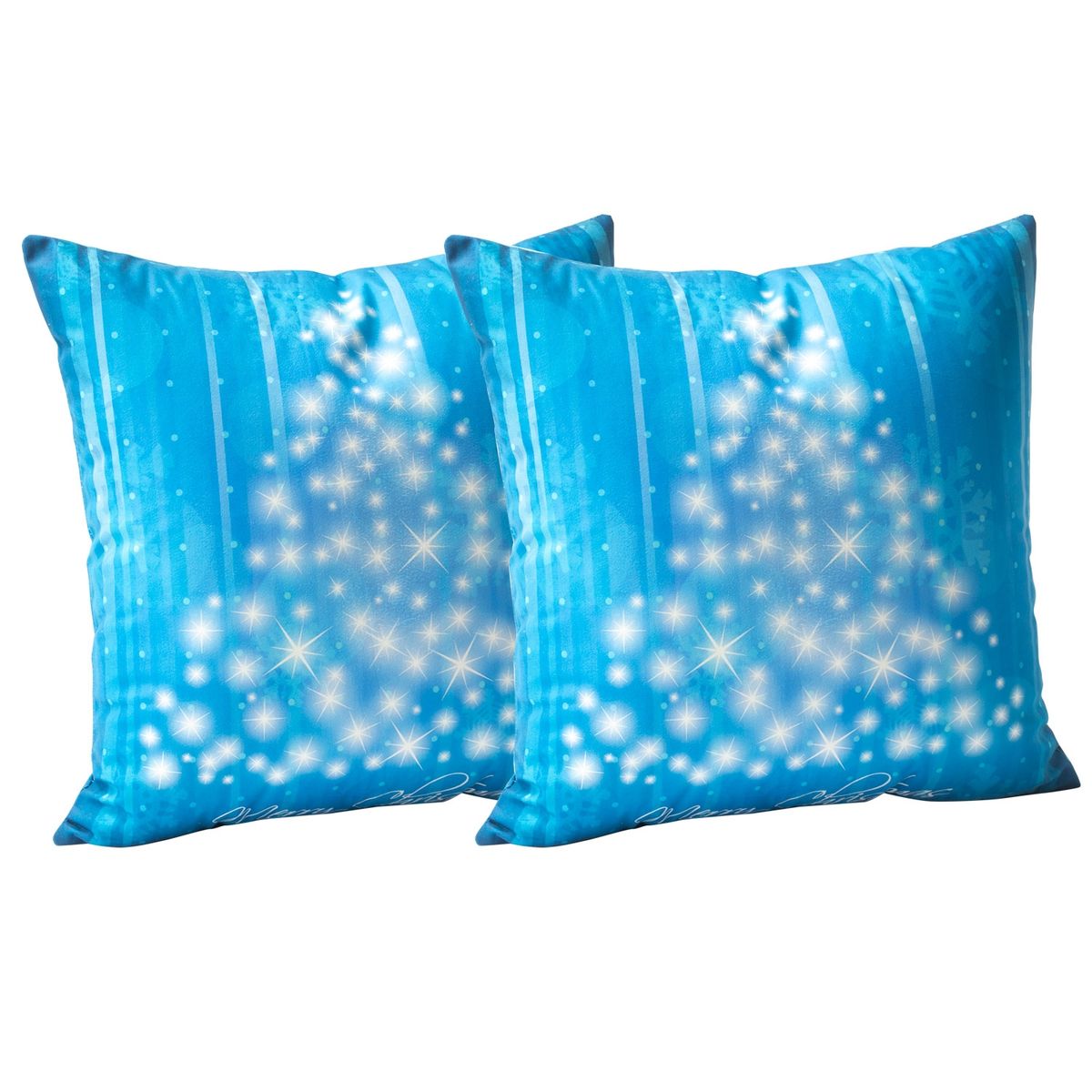 MASEL - Set 2 Cojines  Navidad Arbol 45x45 Azul