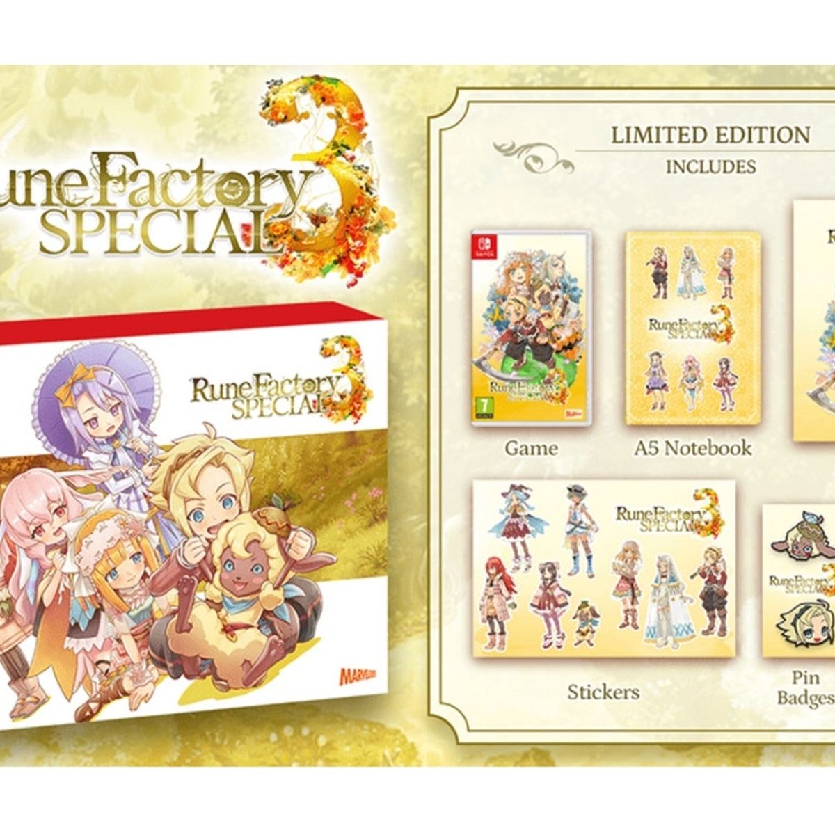 NINTENDO - Rune Factory 3 Special Limited Ed- Switch Físico - Sniper