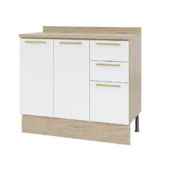 ARROW - Mueble base con cubierta 120x92x52 cm blanco