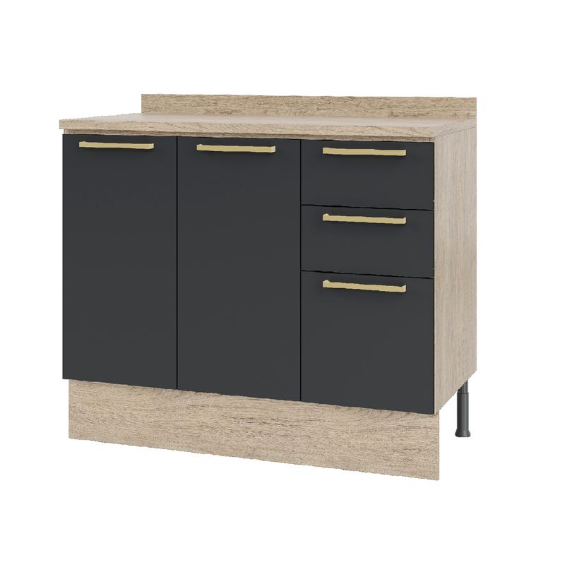 ARROW - Mueble base con cubierta 120x92x52 cm grafito