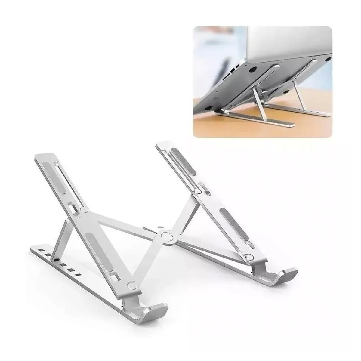 GENERICO - Soporte Para Notebook Aluminio Base Vertical Laptop