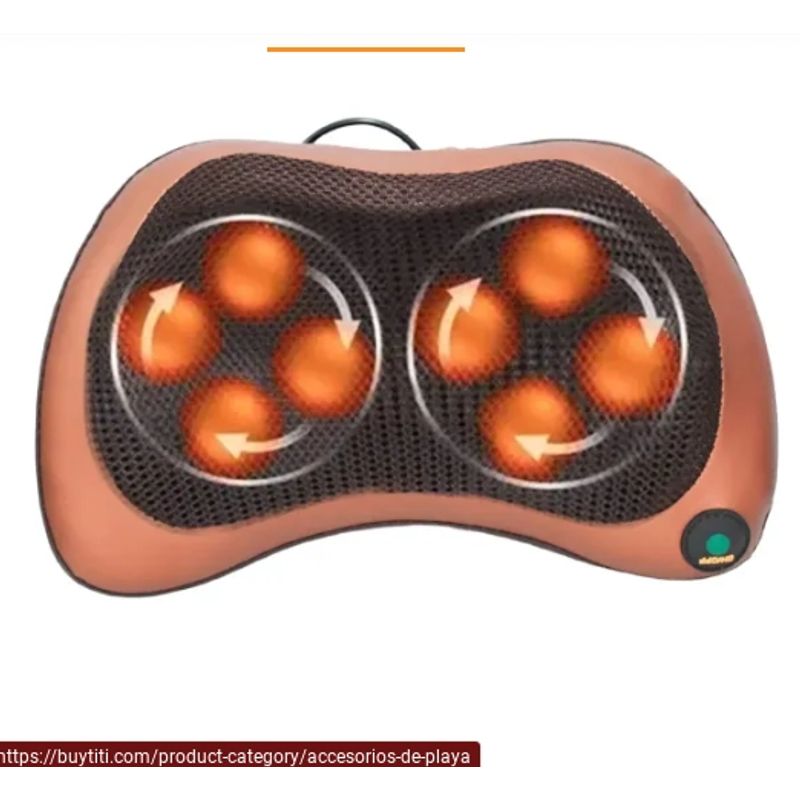 GENERICO - Masajeador Tipo Almohada Para Cuello Hombros y Espalda