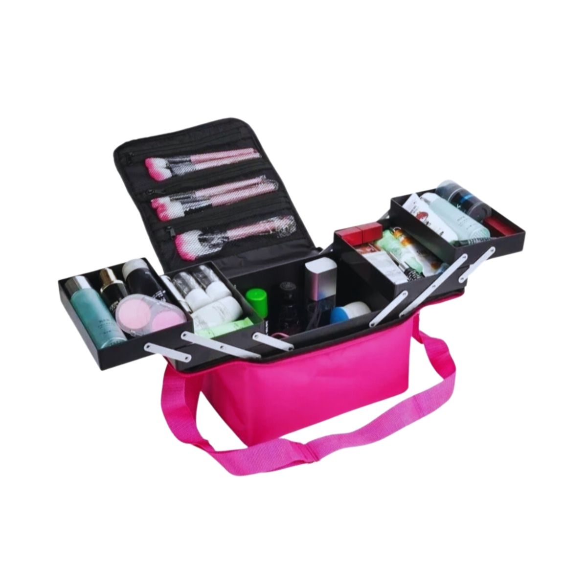 GENERICO - Maleta de mano para ManicureMaquillaje color Fucsia