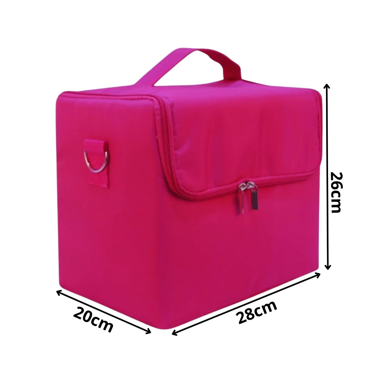 GENERICO - Maleta de mano para ManicureMaquillaje color Fucsia