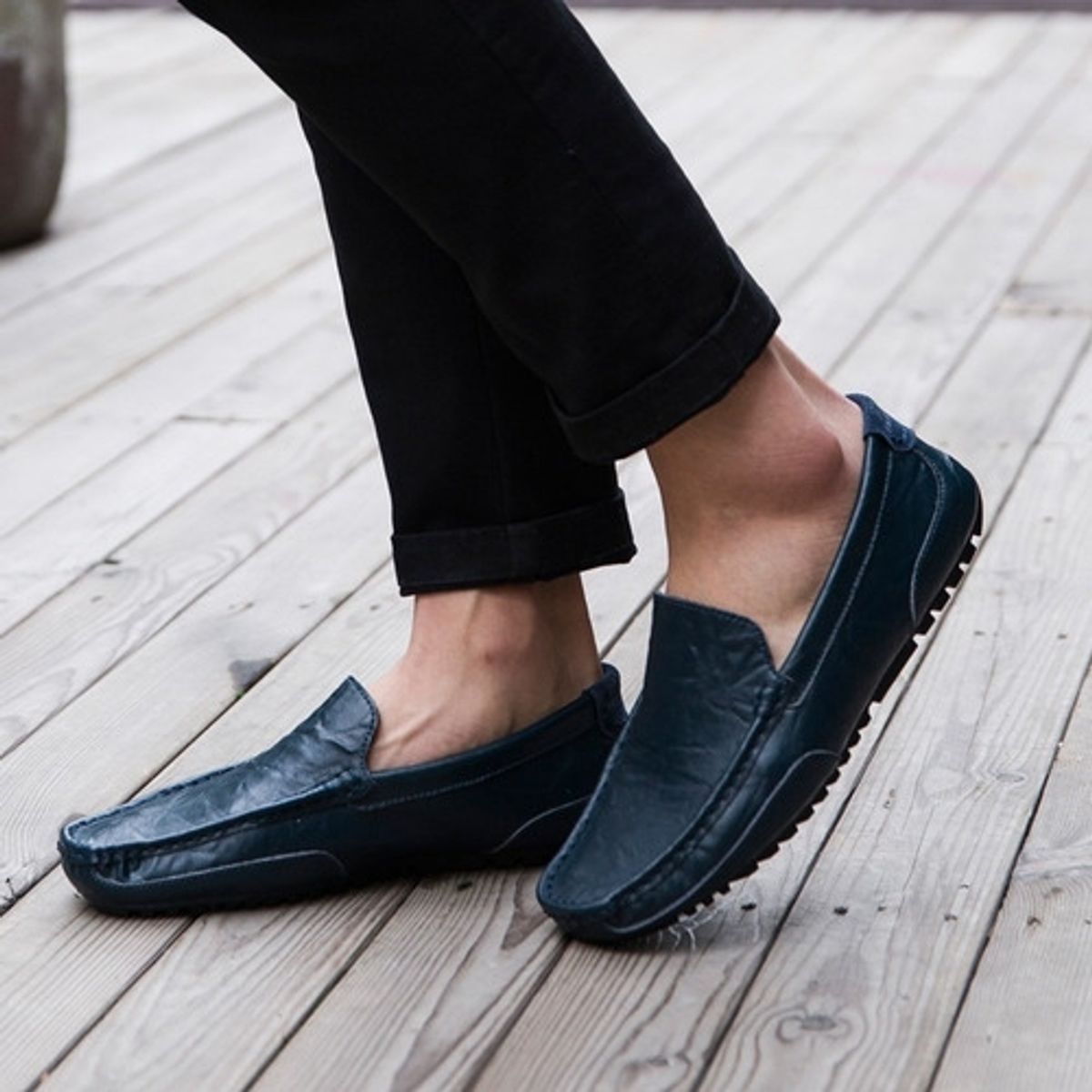 XHCY - Mocasines De Piel De Vaca Para Hombre Cómodos Mocasines