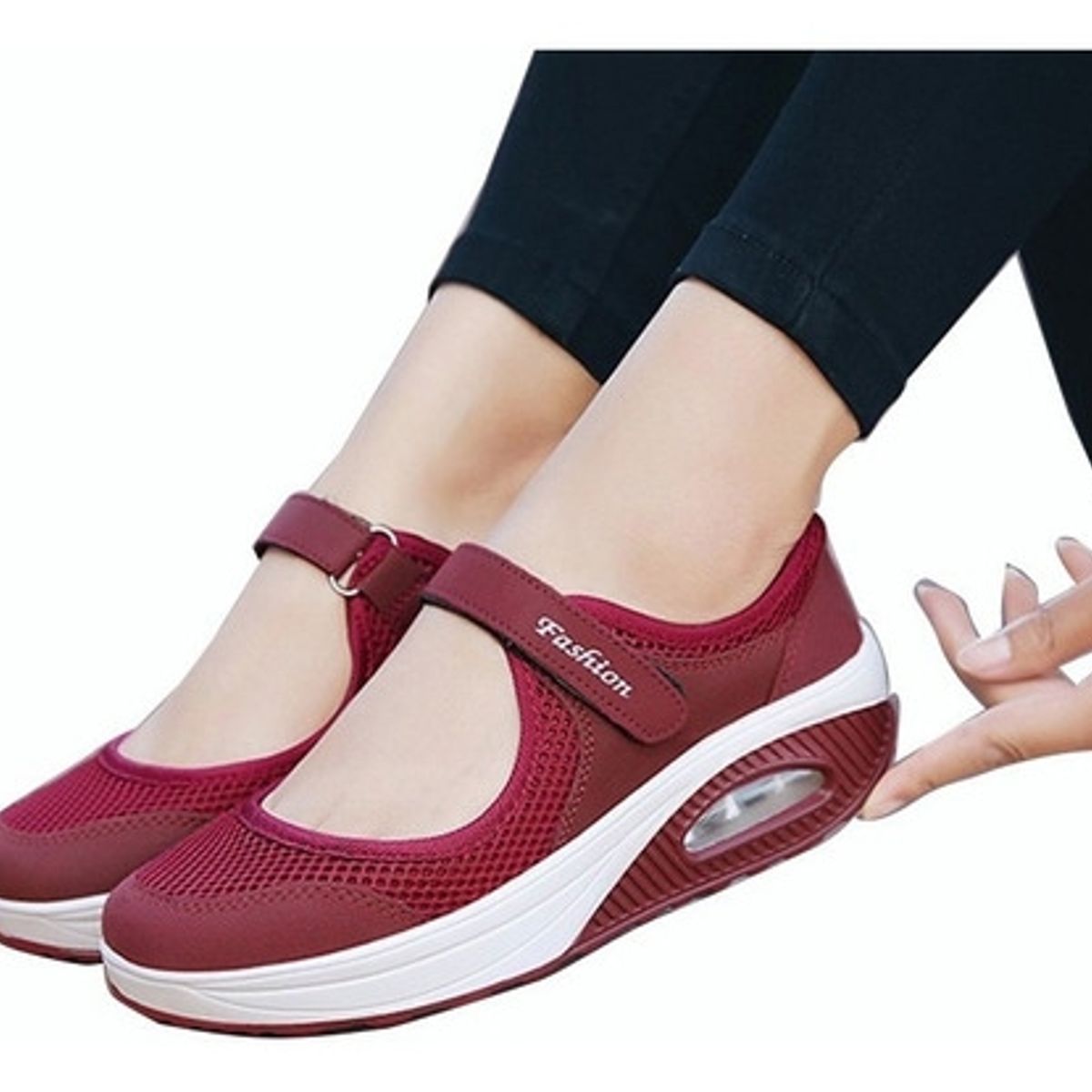 XHCY - Zapatillas Casual Transpirables Con Punta Redonda Para Mujer