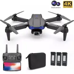 ACTUAL - Dron x 3 Baterías Doble Cámara 4k Wifi Plegable Bolso Recargable