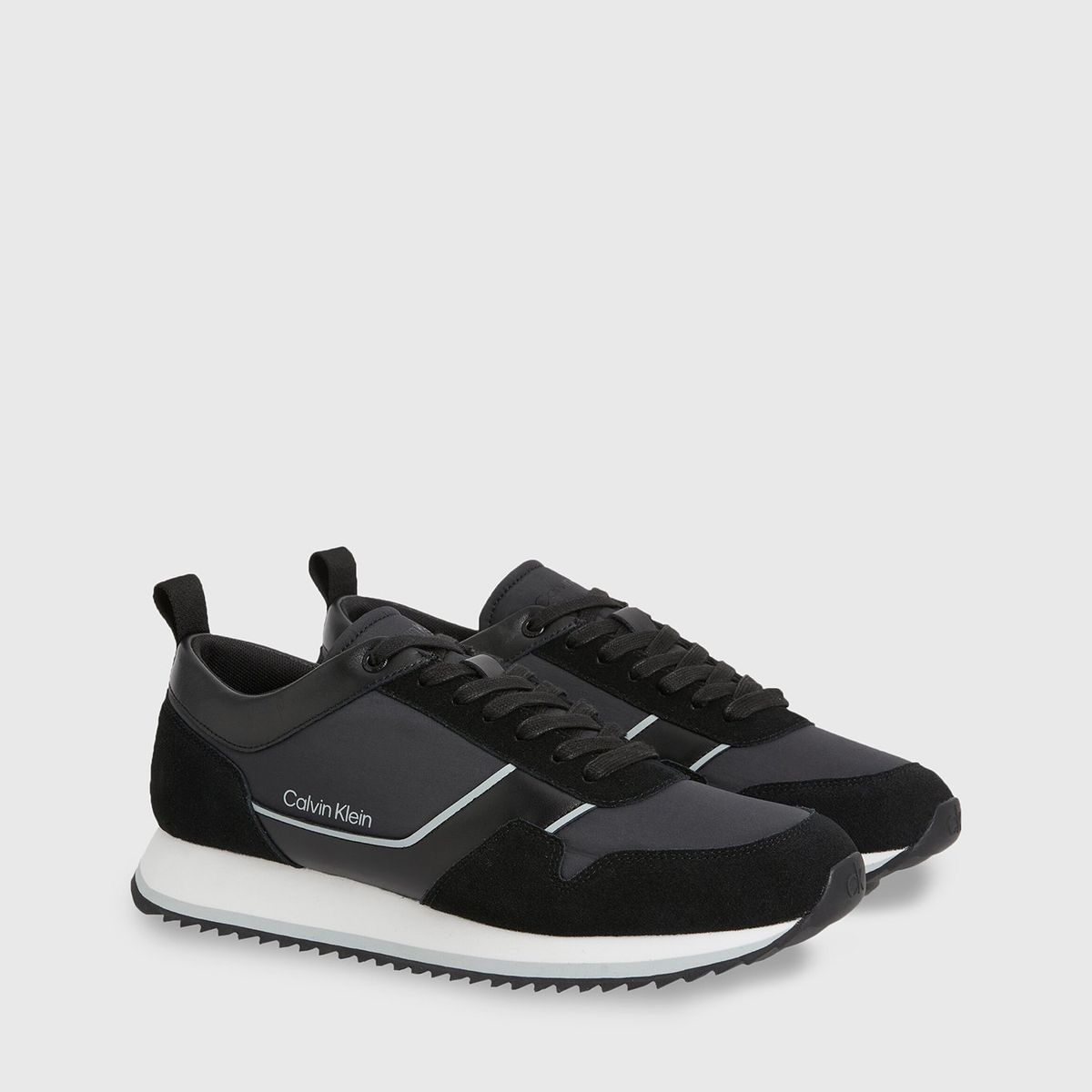 CALVIN KLEIN - Zapatilla Low Top Lace Up Mix Negro Calvin Klein