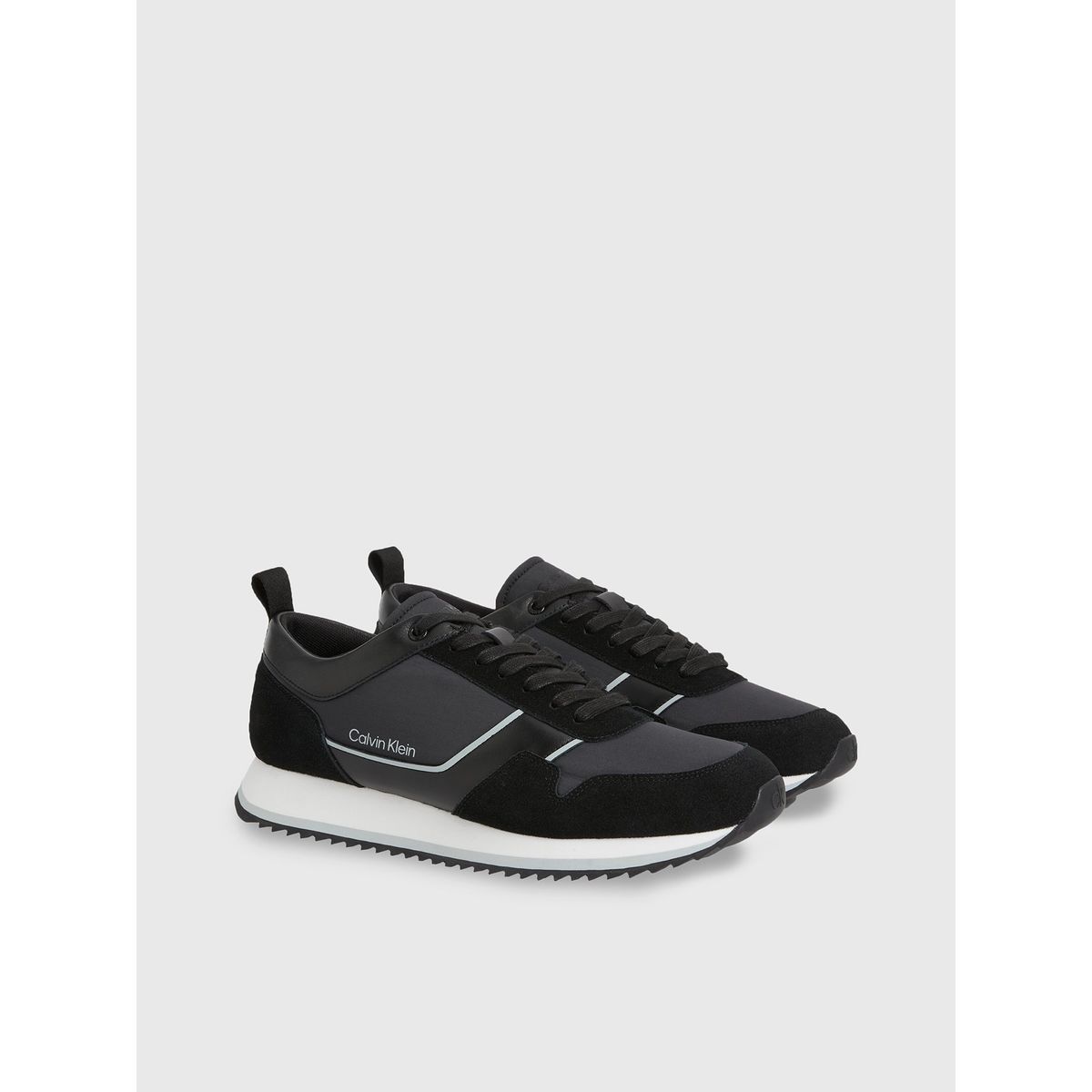 CALVIN KLEIN - Zapatilla Low Top Lace Up Mix Negro Calvin Klein