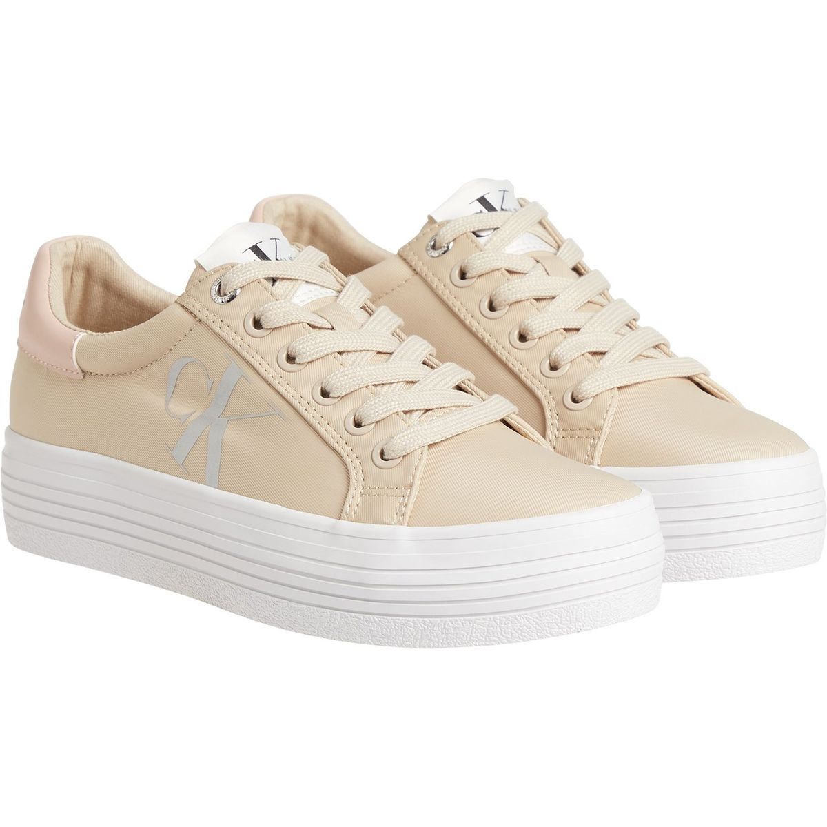 CALVIN KLEIN - Zapatilla Flatform Beige Calvin Klein