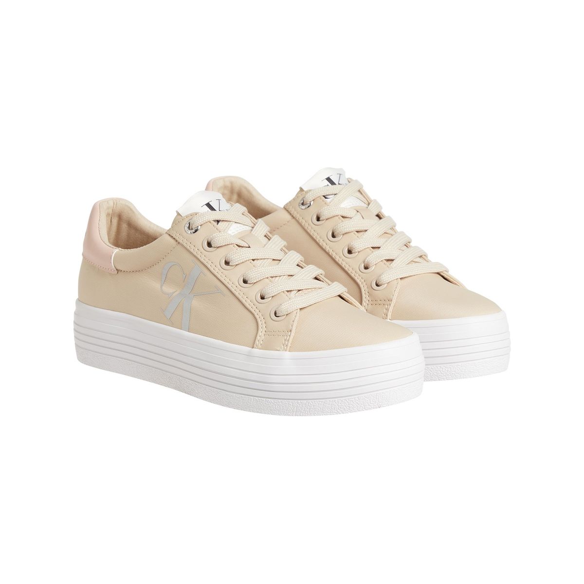 CALVIN KLEIN - Zapatilla Flatform Beige Calvin Klein