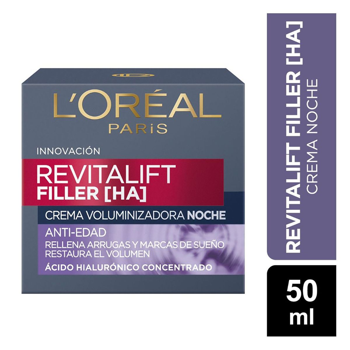 LOREAL PARIS - Crema Facial Noche Anti-Arrugas Filler Loreal Paris.