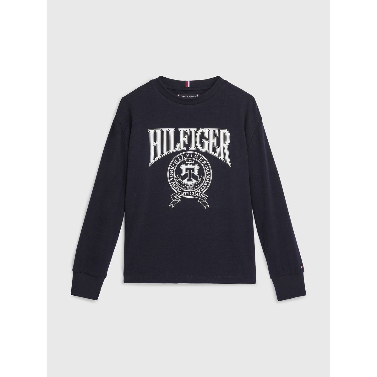 TOMMY HILFIGER - Polera Varsity Logo Azul Niño