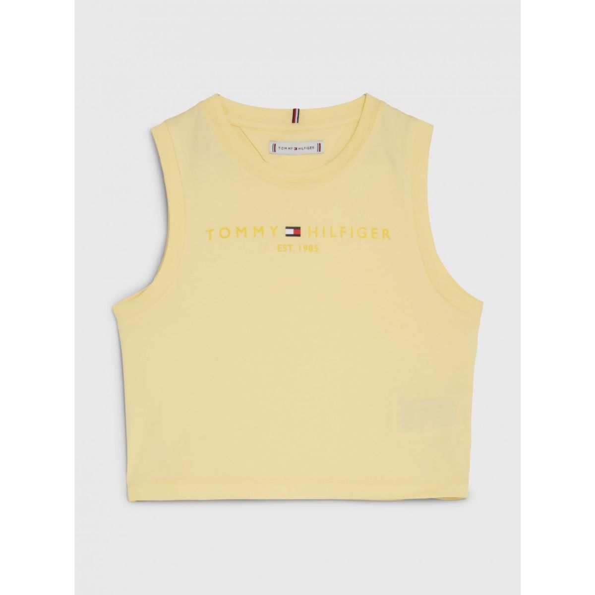 TOMMY HILFIGER - Polera Essential Sin Mangas Amarillo Niña