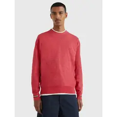 TOMMY HILFIGER - Sweater Mouline Striped Rojo Hombre