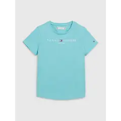 TOMMY HILFIGER - Polera Essential Organic Cotton Verde Niña