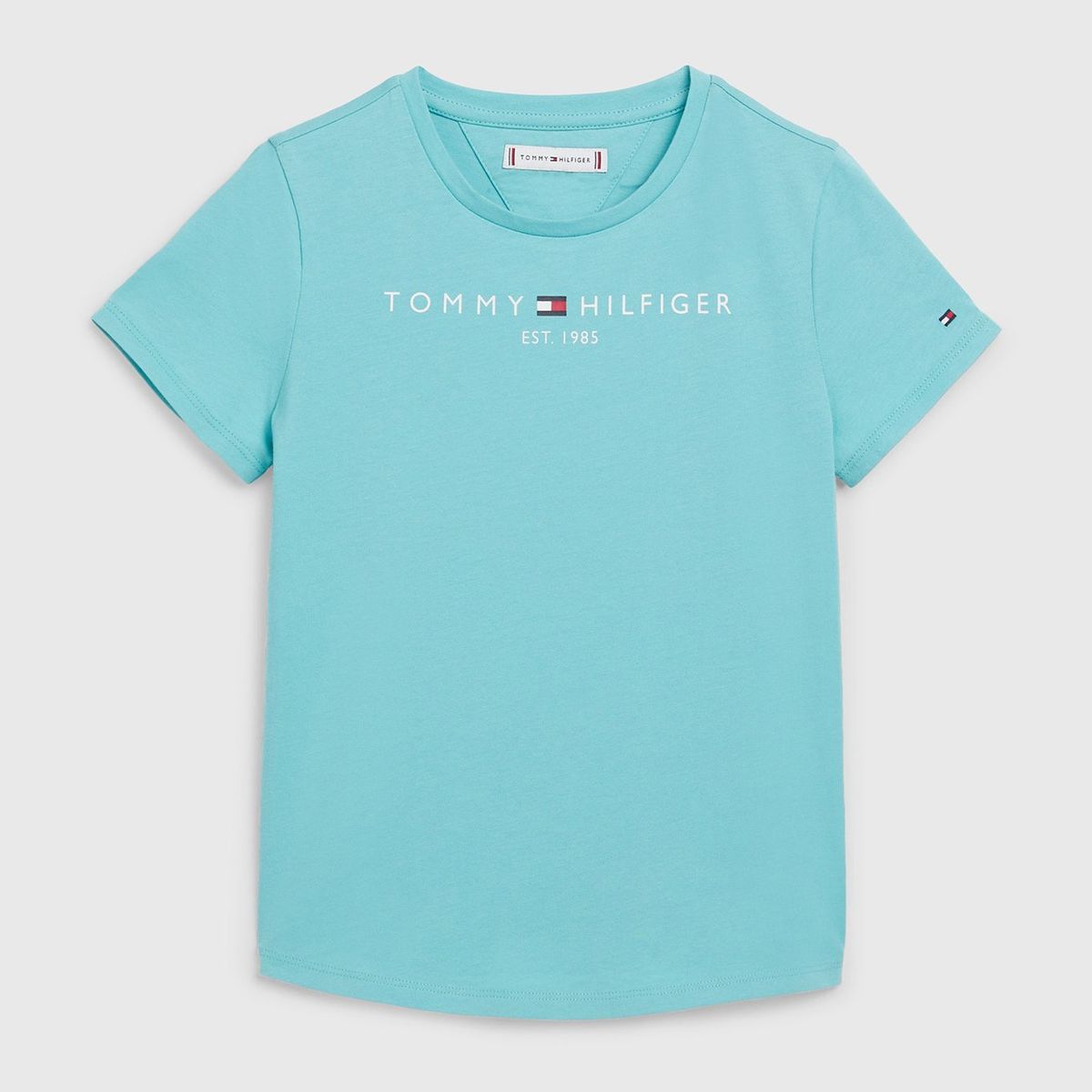 TOMMY HILFIGER - Polera Essential Organic Cotton Verde Niña