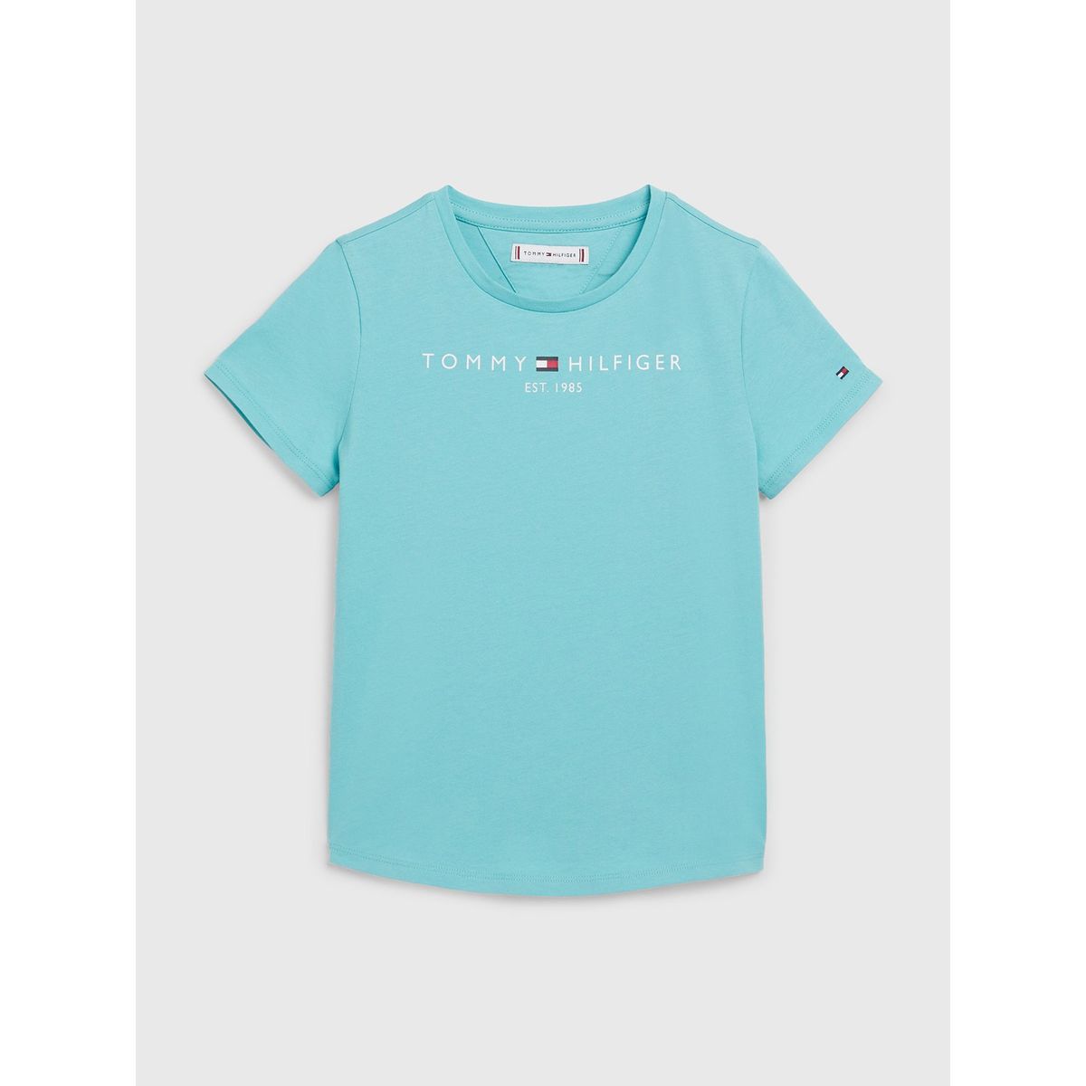 TOMMY HILFIGER - Polera Essential Organic Cotton Verde Niña