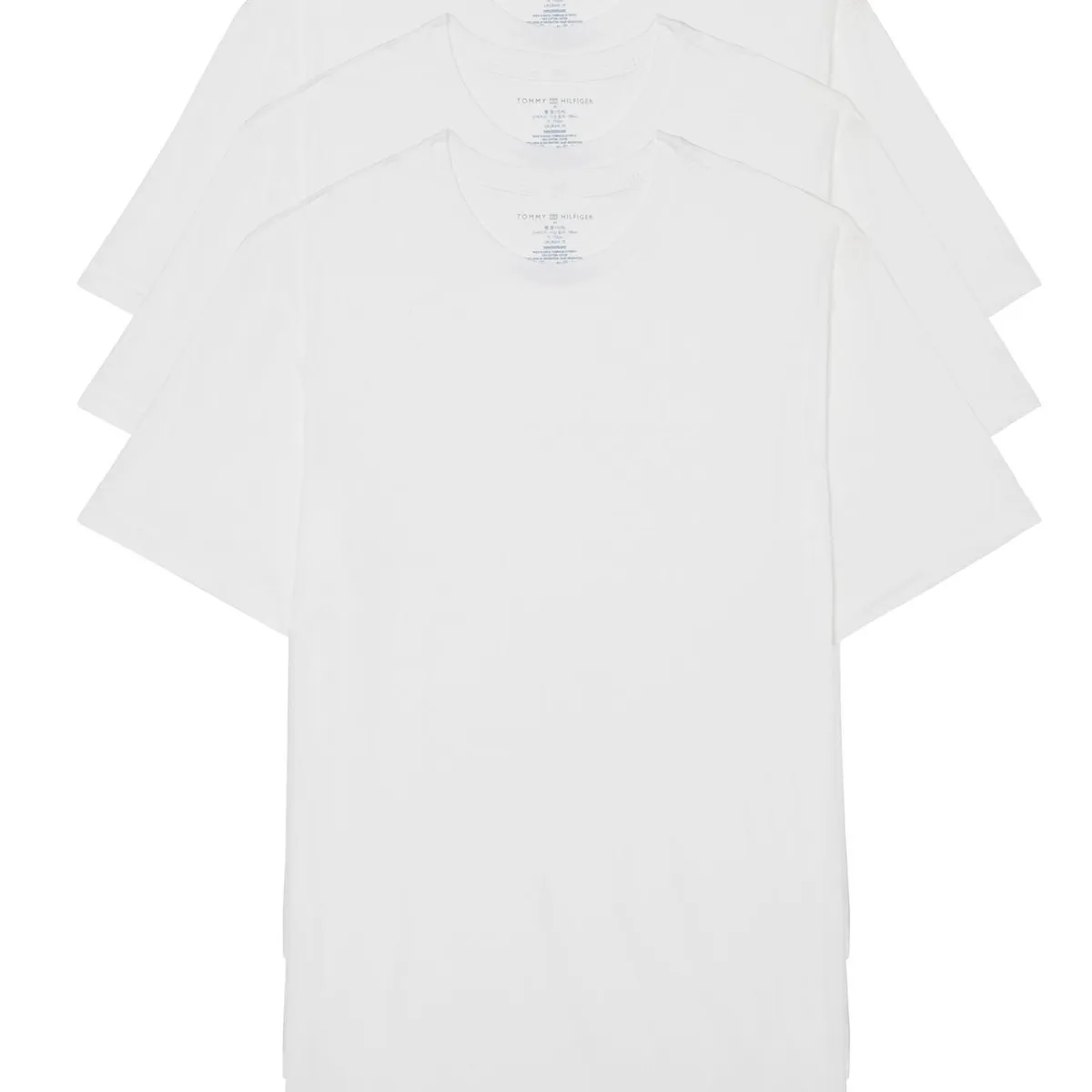 TOMMY HILFIGER - Pack De 3 Camisetas C-Neck Blanco Hombre