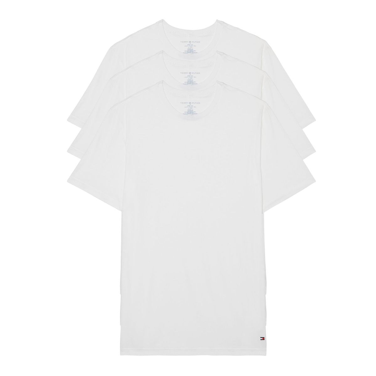 TOMMY HILFIGER - Pack De 3 Camisetas C-Neck Blanco Hombre