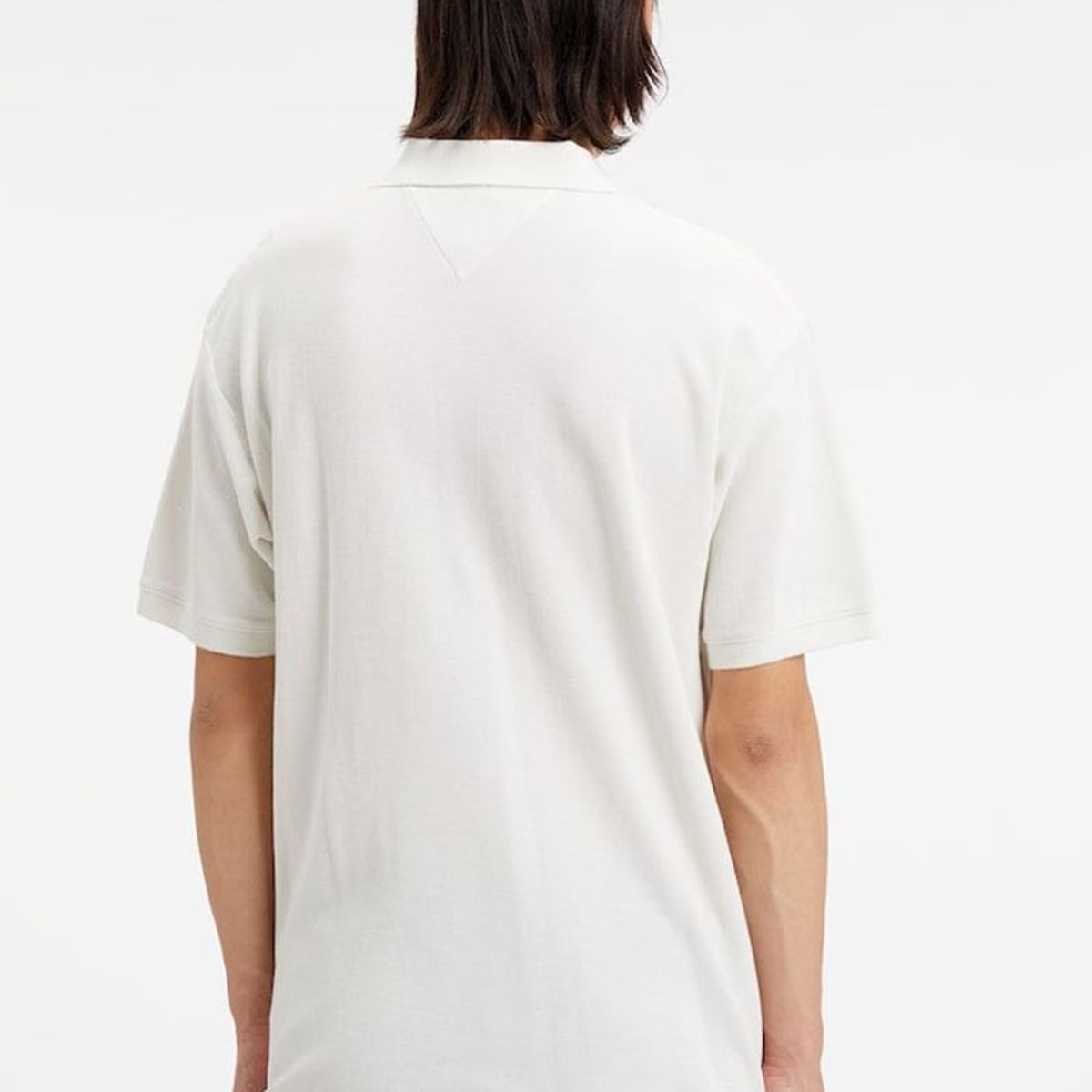 TOMMY HILFIGER - Polo Relaxed Varsity Con Logo Blanco Hombre