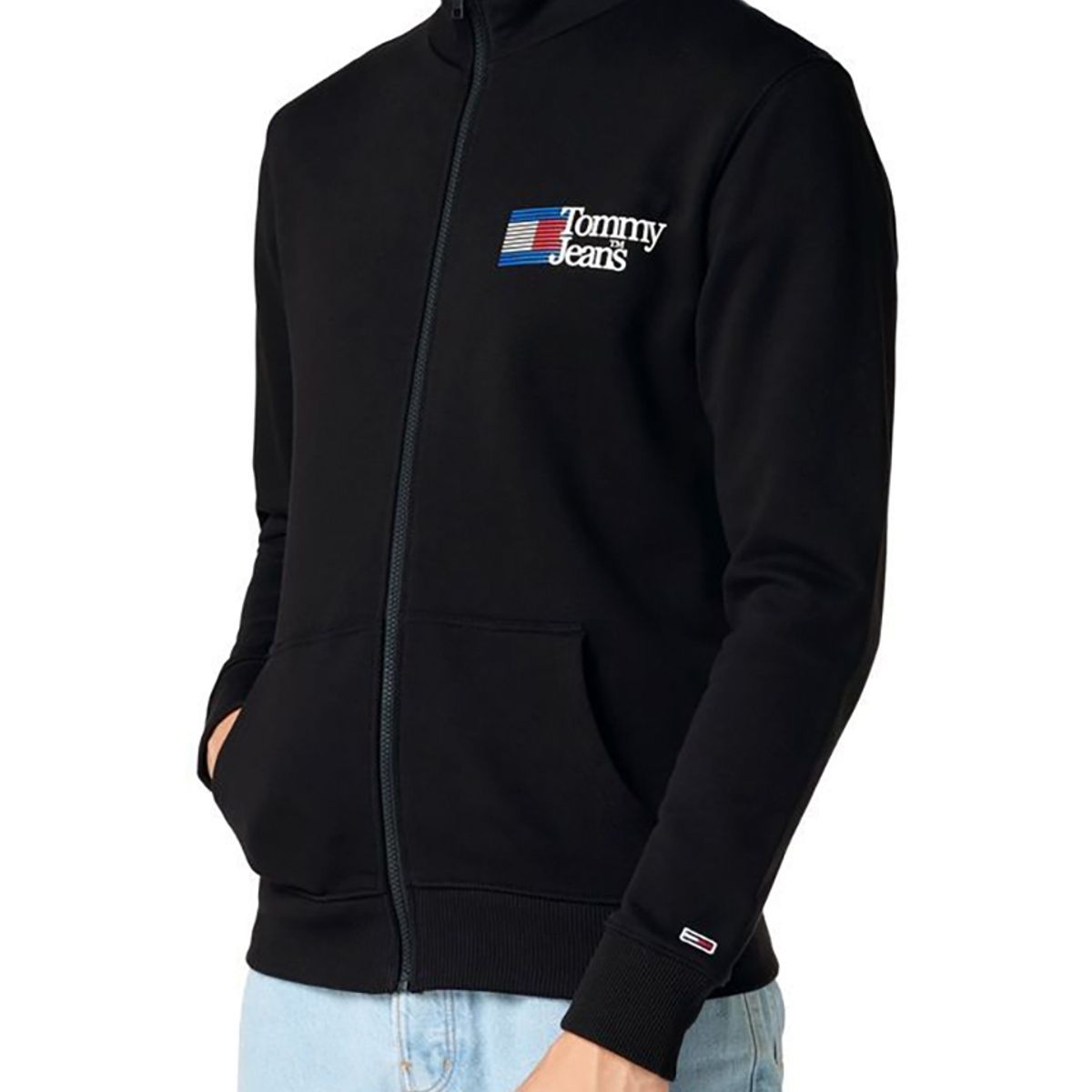 TOMMY HILFIGER - Polerón Regular Full Zip Negro Hombre