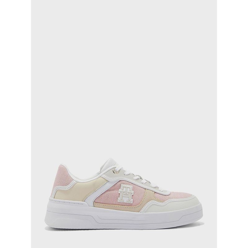 TOMMY HILFIGER - Zapatillas Basket Monogram  Blanco Mujer