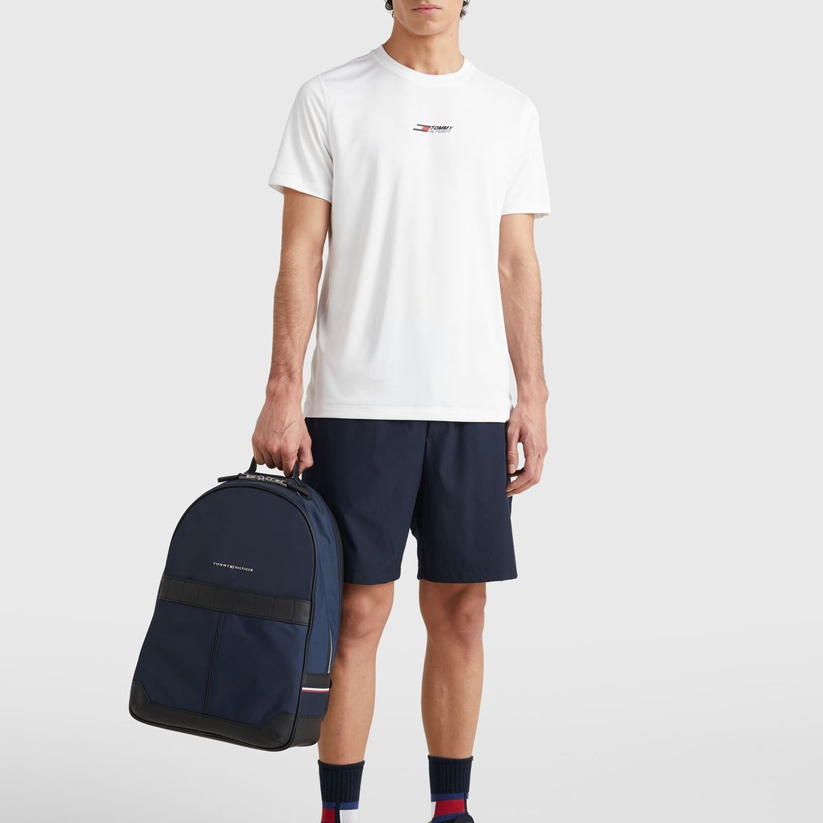 TOMMY HILFIGER - Polera Sport Essential Training Slim Fit Blanco Hombre