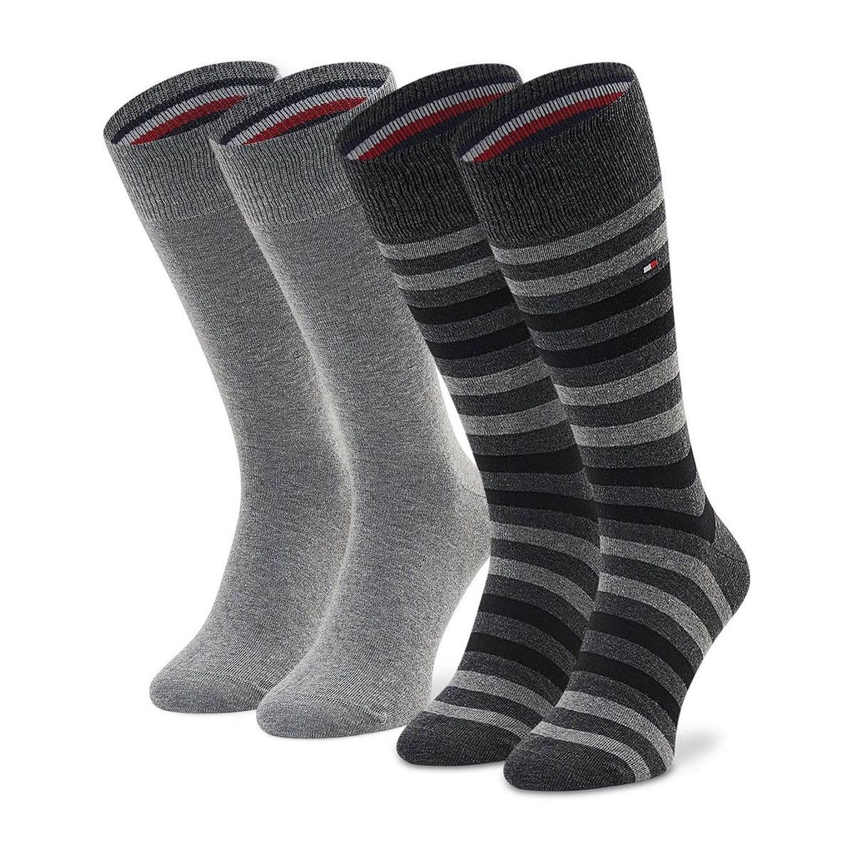 TOMMY HILFIGER - Pack De 2 Pares De Calcetines Duo Stripe Multicolor Hombre