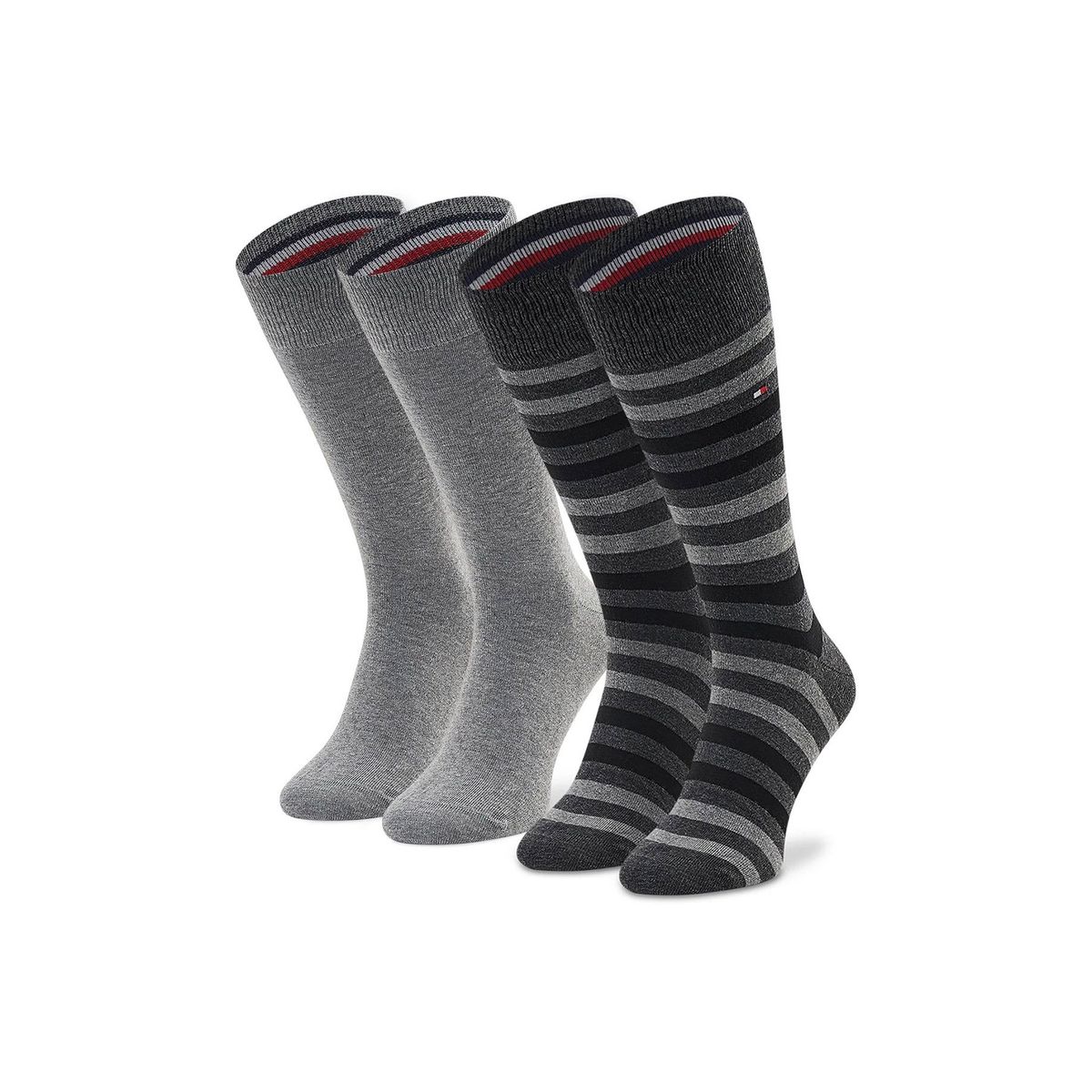 TOMMY HILFIGER - Pack De 2 Pares De Calcetines Duo Stripe Multicolor Hombre