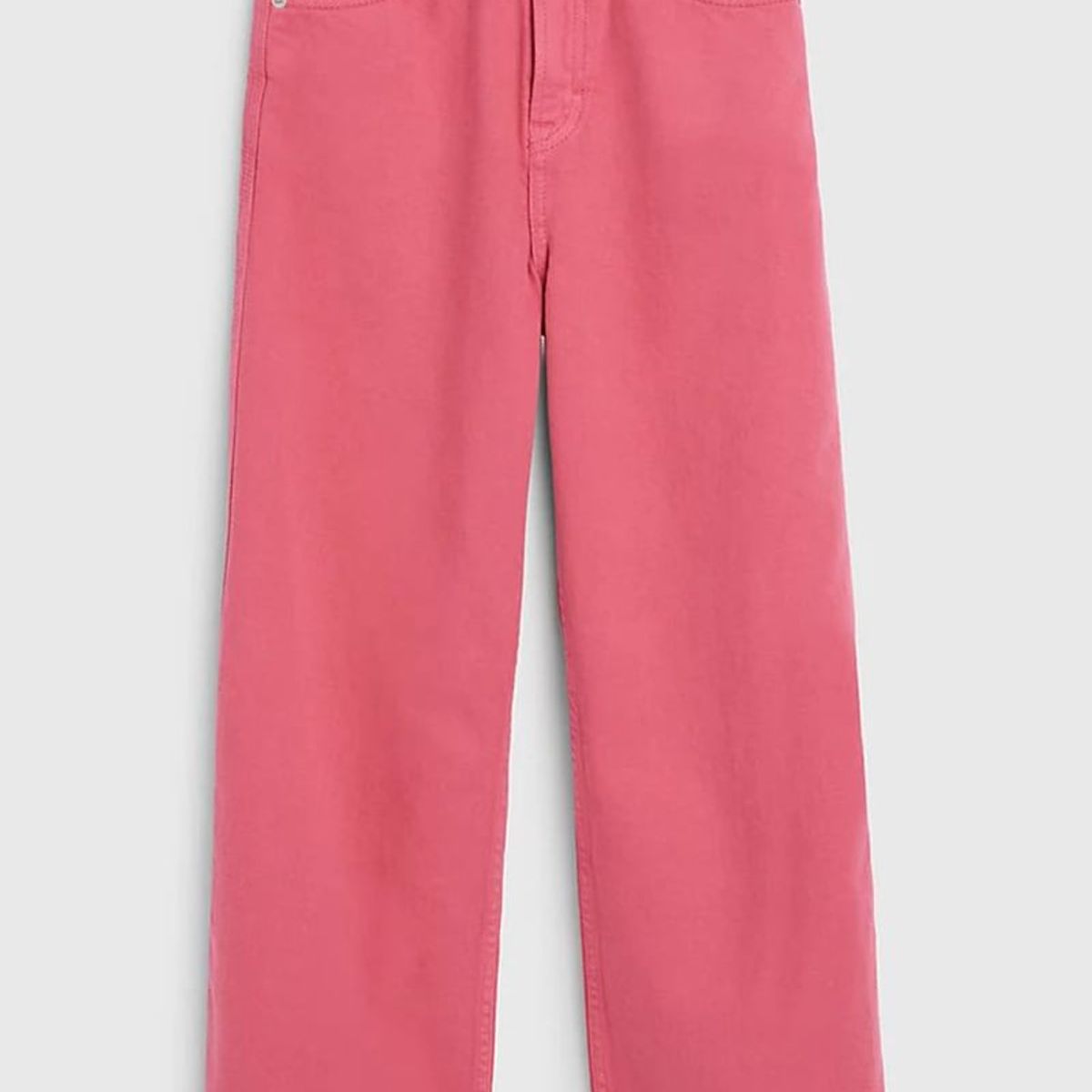 TOMMY HILFIGER - Jeans Amplios Talle Alto Rosa Niña
