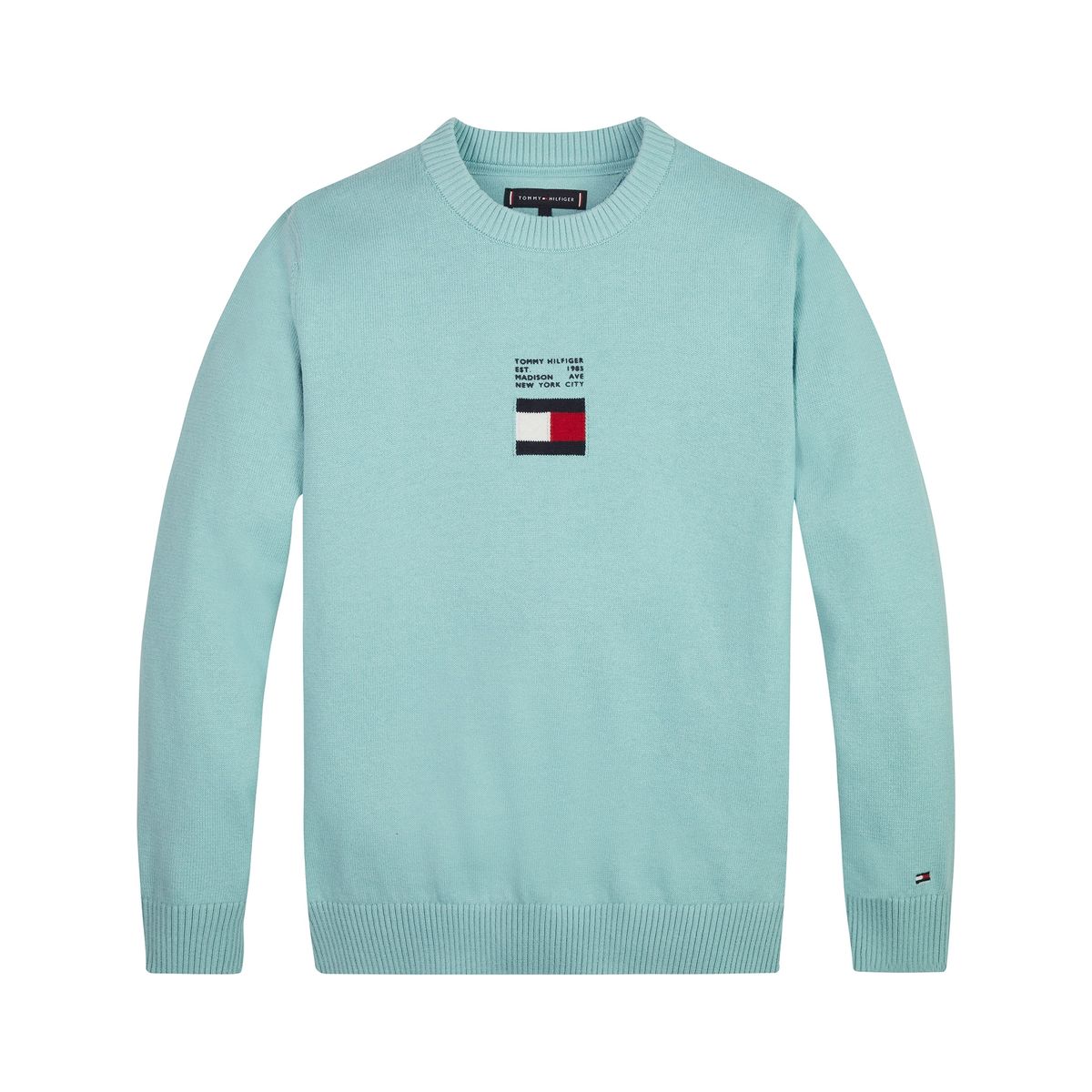 TOMMY HILFIGER - Sweater Con Logo De Bandera Verde Niño