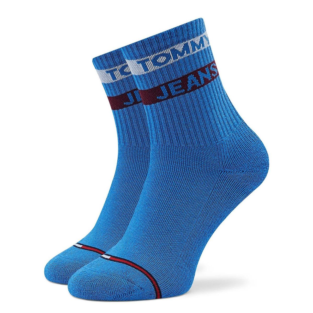 TOMMY HILFIGER - Calcetines Unisex Cortos Rayados Azul Hombre