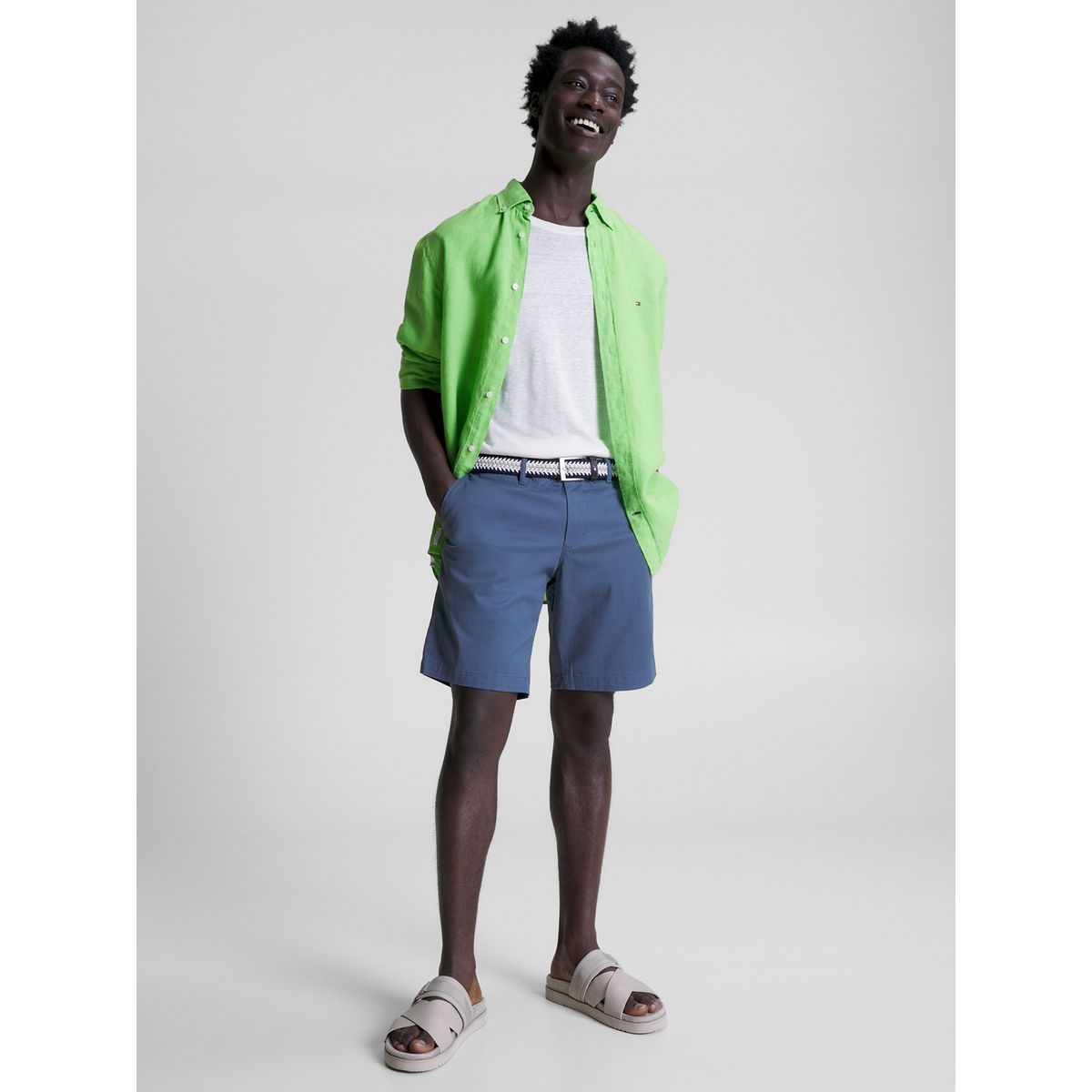 TOMMY HILFIGER - Short Essential 1895 De Algodón Azul Tommy Hilfiger