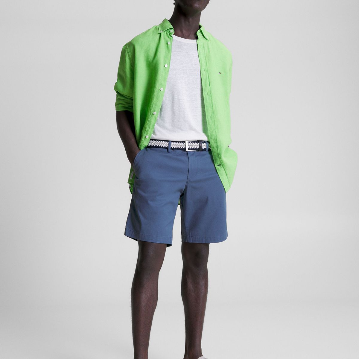 TOMMY HILFIGER - Short Essential 1895 De Algodón Azul Tommy Hilfiger