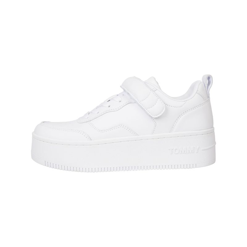 TOMMY HILFIGER - Zapatillas Solid Con Velcro Blanco Mujer