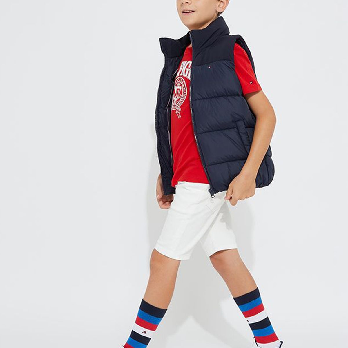 TOMMY HILFIGER - Polera Logo Varsity Rojo Niño