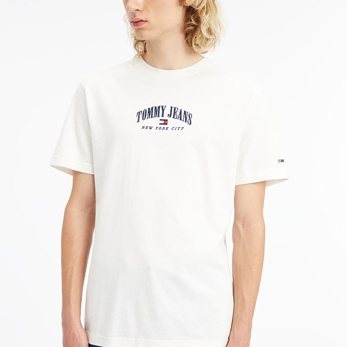 TOMMY HILFIGER - Polera Classic Varsity Blanco Hombre.
