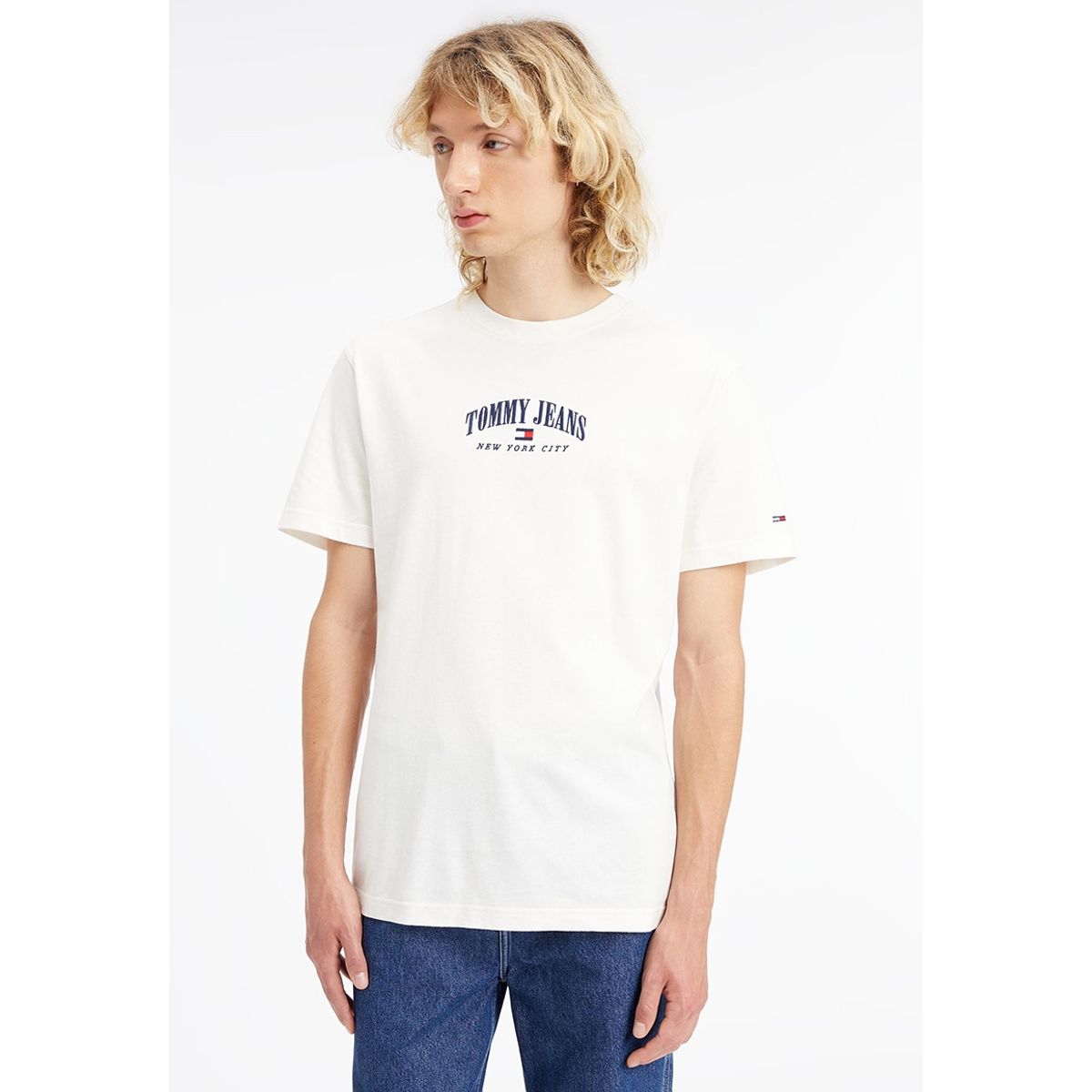 TOMMY HILFIGER - Polera Classic Varsity Blanco Hombre.