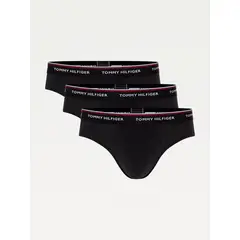 TOMMY HILFIGER - Pack De 3 Calzoncillos Slip Negro