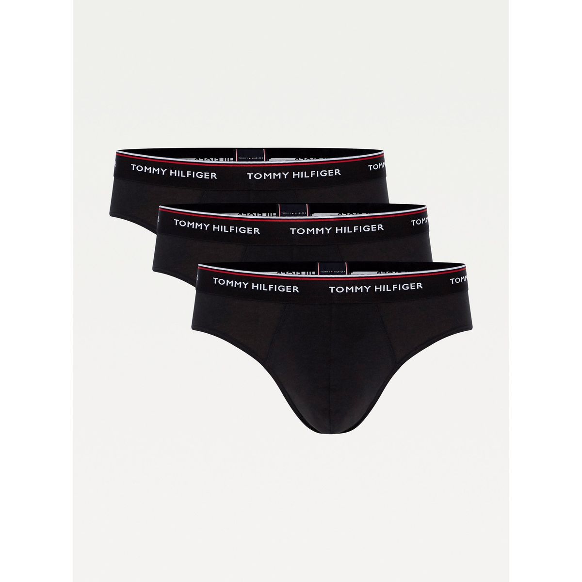 TOMMY HILFIGER - Pack De 3 Calzoncillos Slip Negro Tommy Hilfiger