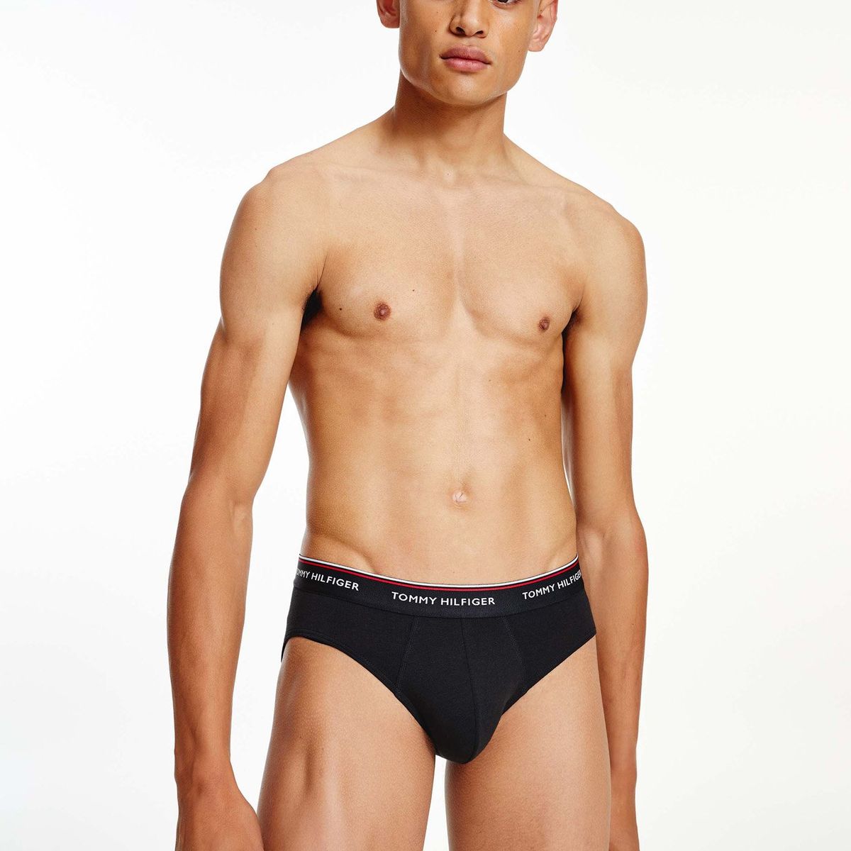 TOMMY HILFIGER - Pack De 3 Calzoncillos Slip Negro Tommy Hilfiger