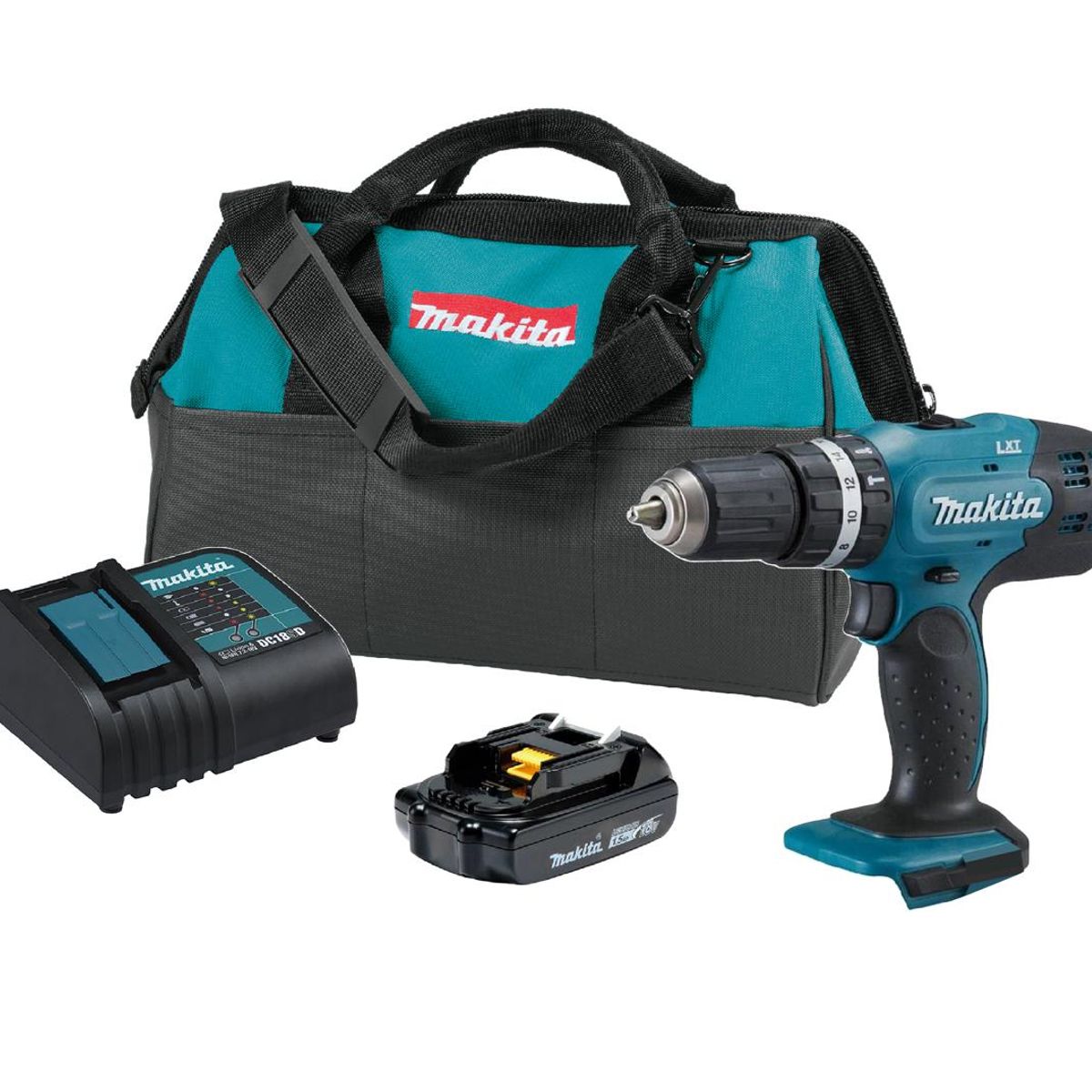 MAKITA - Taladro Percutor 18v 13mm Makita Dhp453x10 - 1 Bateria