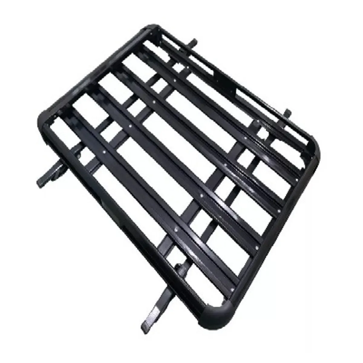 FLAMINGOS - Parrilla Carga Auto Aluminio Negra 127 cms x 90 cms + Barra Porta Equipaje 120 cms