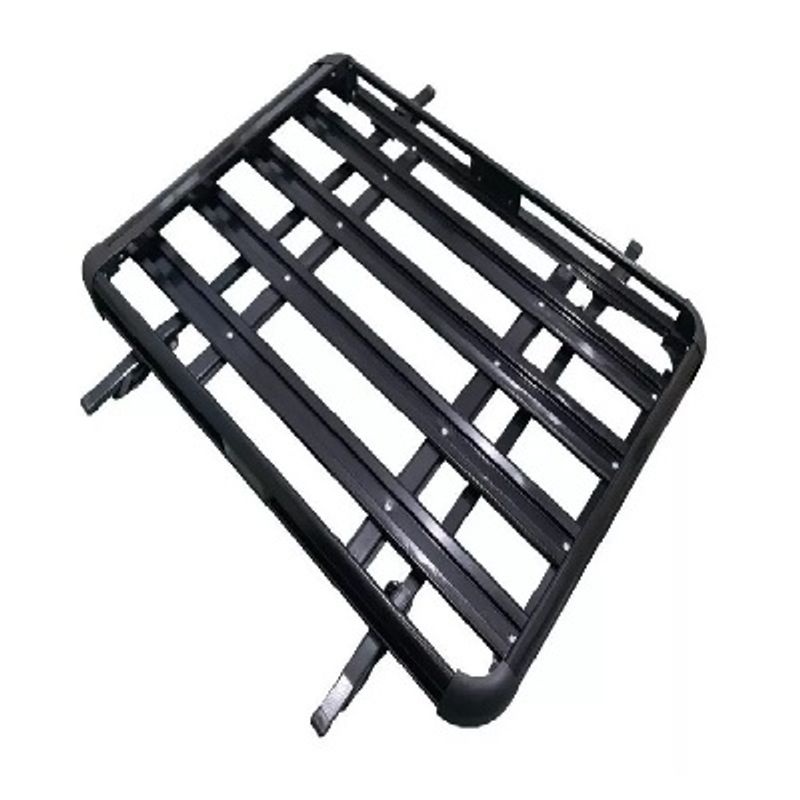 FLAMINGOS - Parrilla Carga Auto Aluminio Negra 160 cms x 110 cms + Barra Porta Equipaje 120 cms