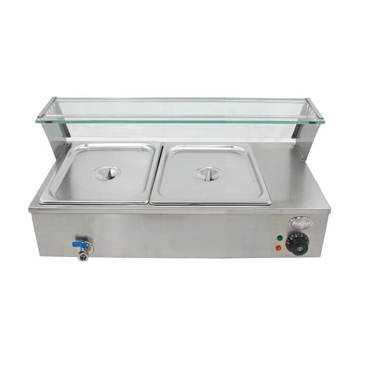 PROCHEF - Vitrina de Calor Baño Maria Sobremesa 2 x GN 1/2