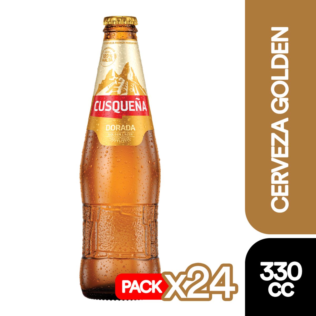 CUSQUEÑA - 24X Cerveza Cusqueña Lager Botellín 4,8° 330Cc