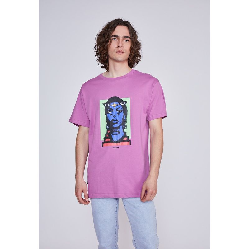 SIOUX - Polera Hombre Doble Cara Morado Sioux