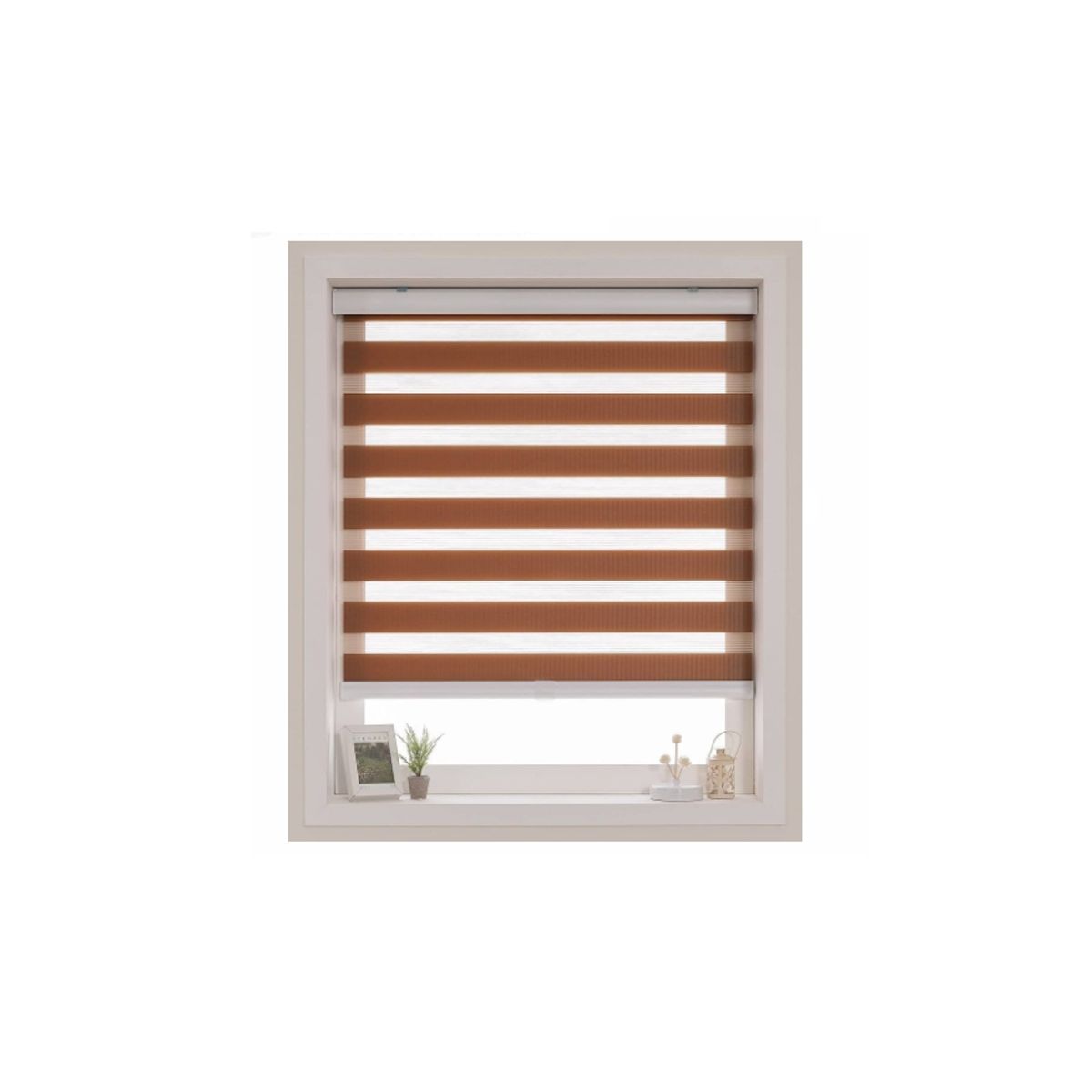 GENERICO - Cortina Roller Dúo Marron 80x200cm