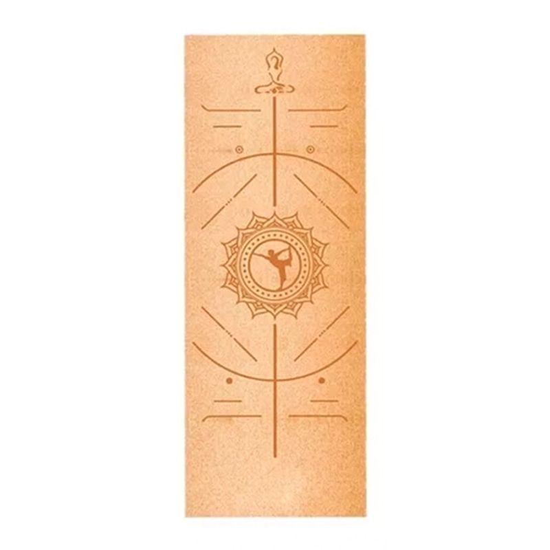 GENERICO - Mat De Yoga Corcho Y Latex Natural 5,5 M Diseño 601 C/ Bolso